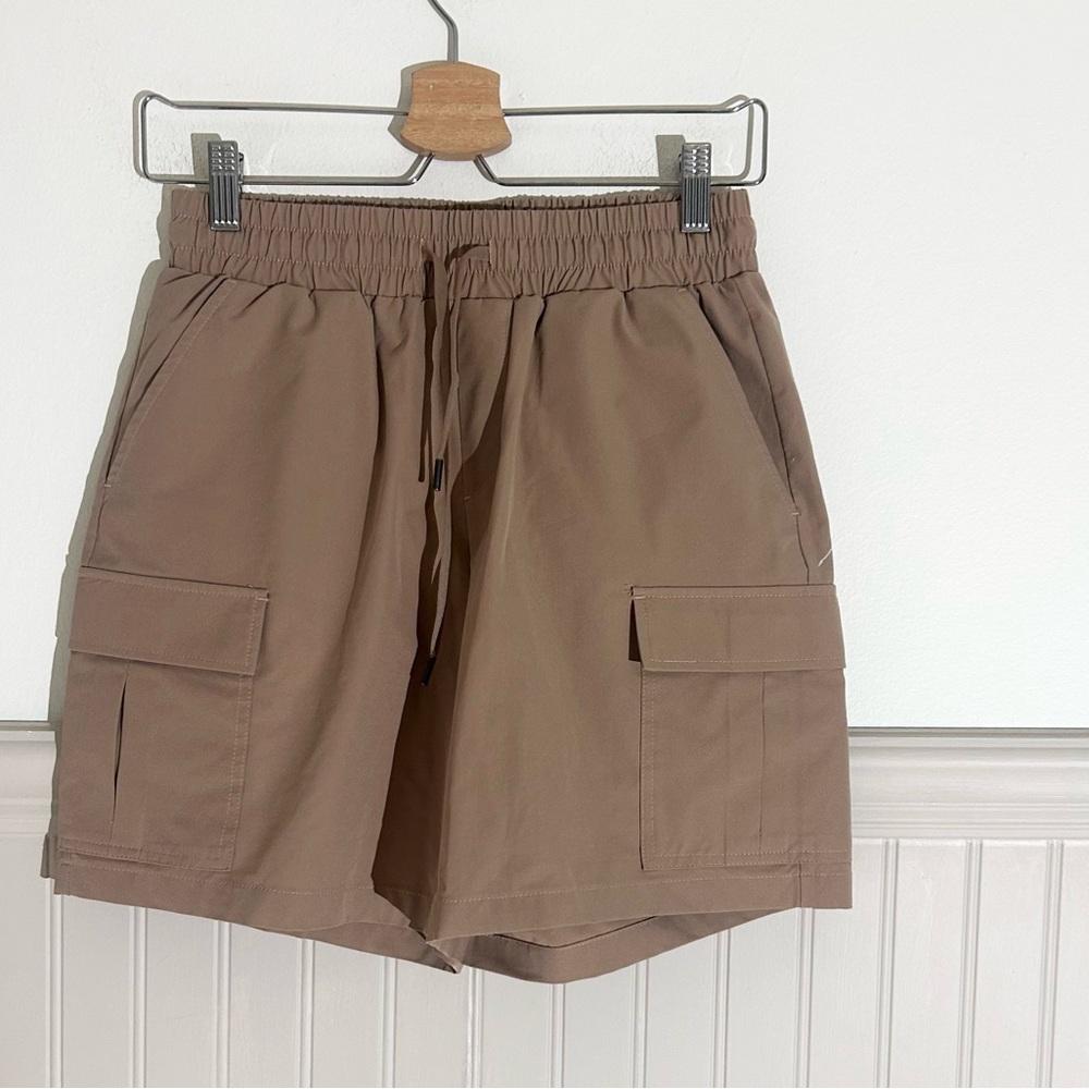 G4Free Women’s Small Tan Cargo Shorts Polyester Utility Outdoor